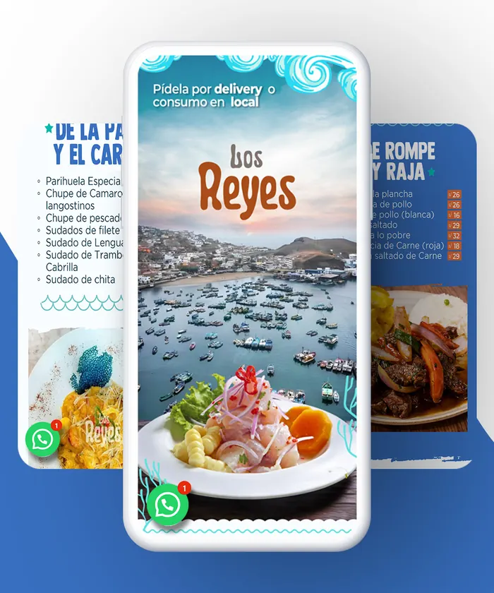 Carta digital con diseño de Los Reyes, hecha por Qcarta