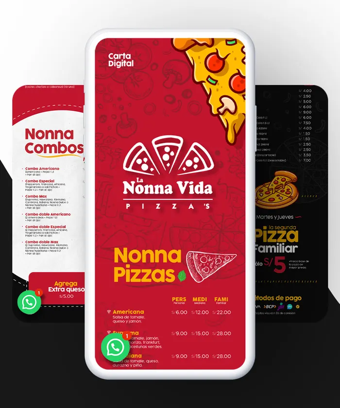 Carta digital con diseño de Nonna Vida, hecha por Qcarta