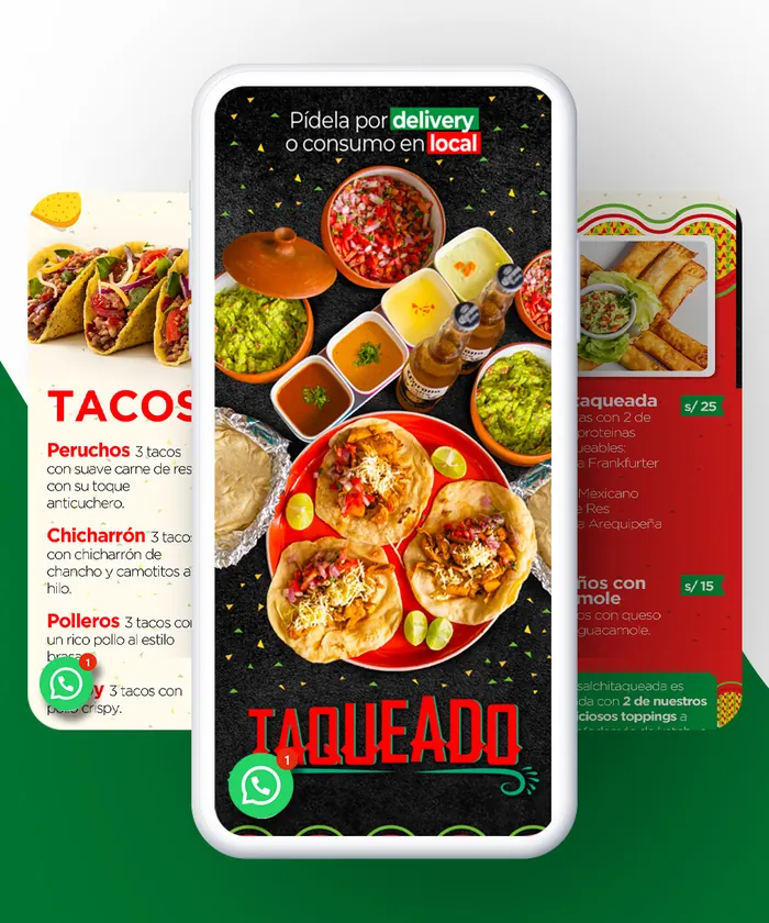 Carta digital con diseño de Taqueando, hecha por Qcarta